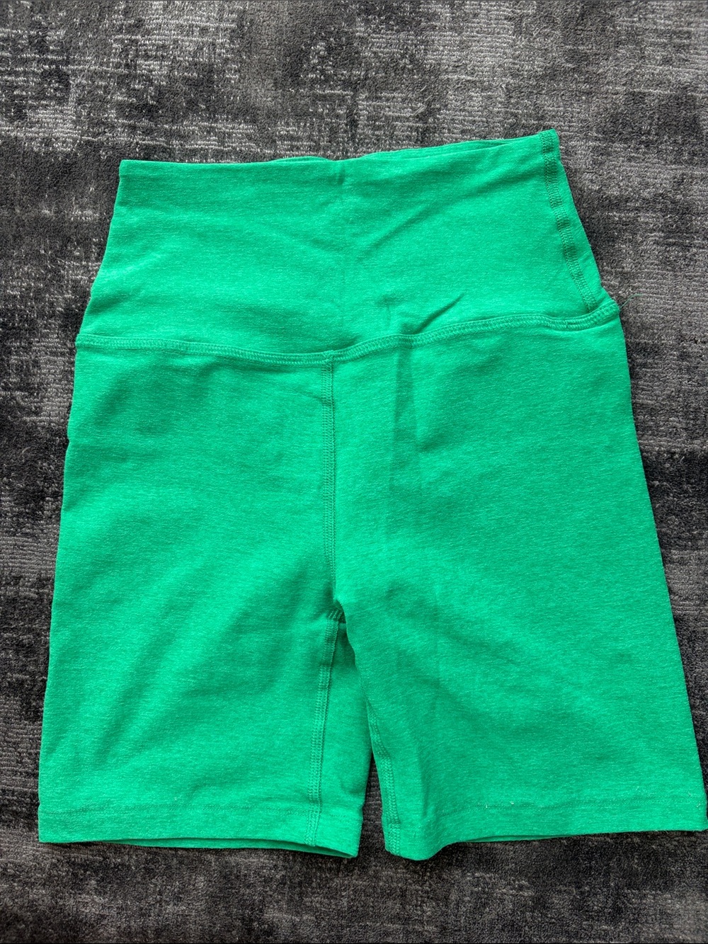 Beyond Yoga Green High-Waist Athletic Bike Shorts